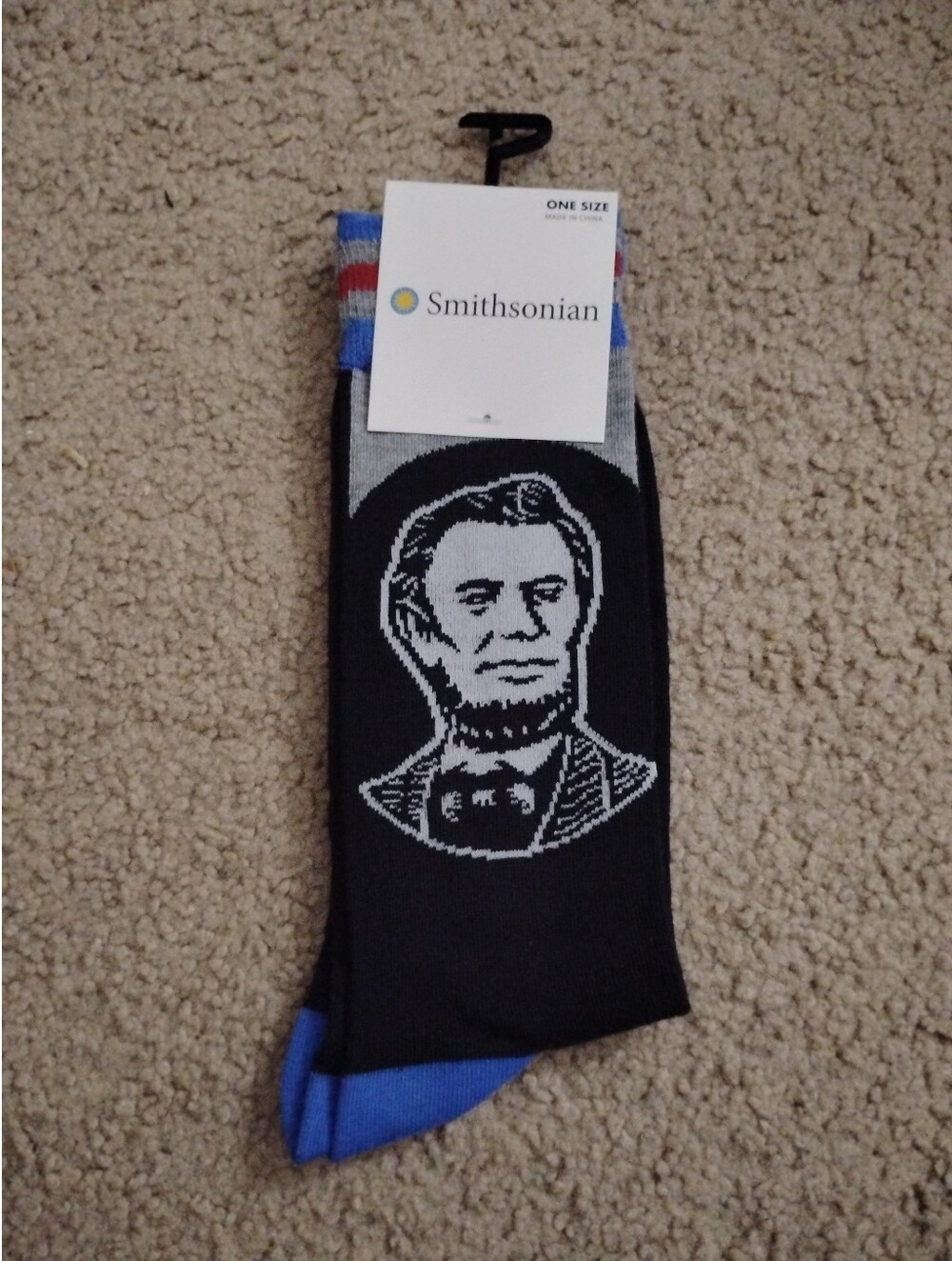 Official Smithsonian Abraham Lincoln Novelty Crew Socks
